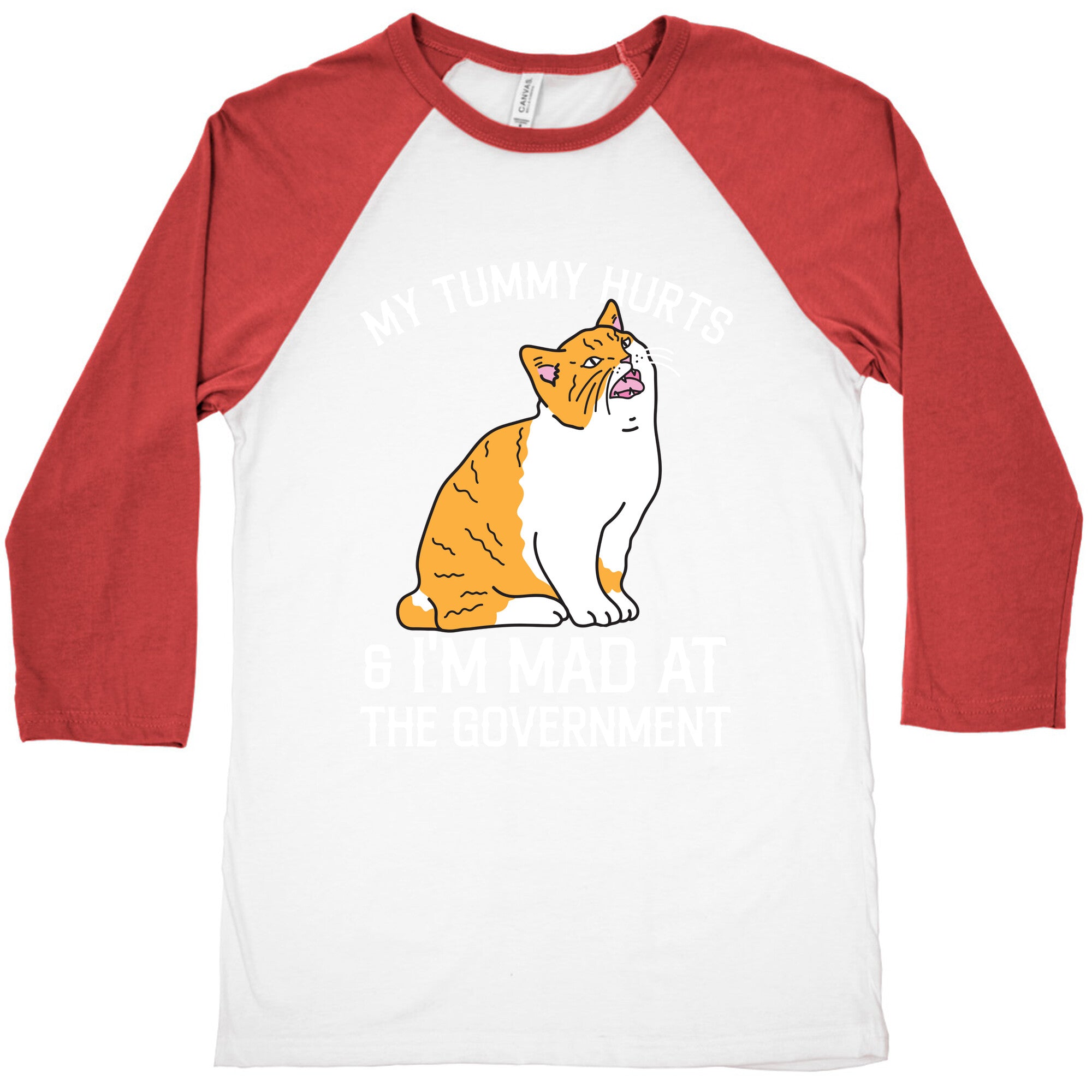 My Tummy Hurts & I'm Mad At The Government  Baseball Tee