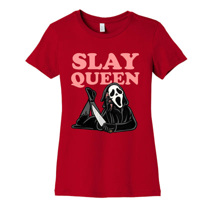 Slay Queen (Ghostface)  Women's Cotton Tee
