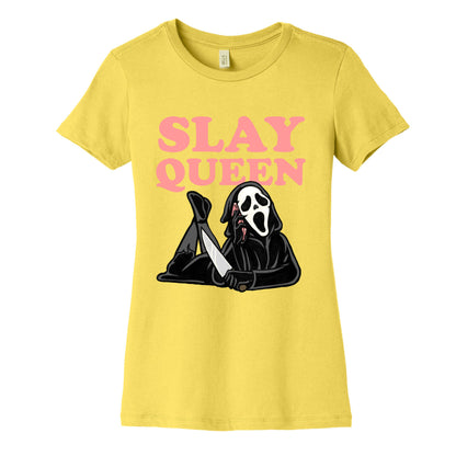 Slay Queen (Ghostface)  Women's Cotton Tee