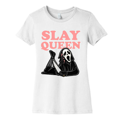 Slay Queen (Ghostface)  Women's Cotton Tee