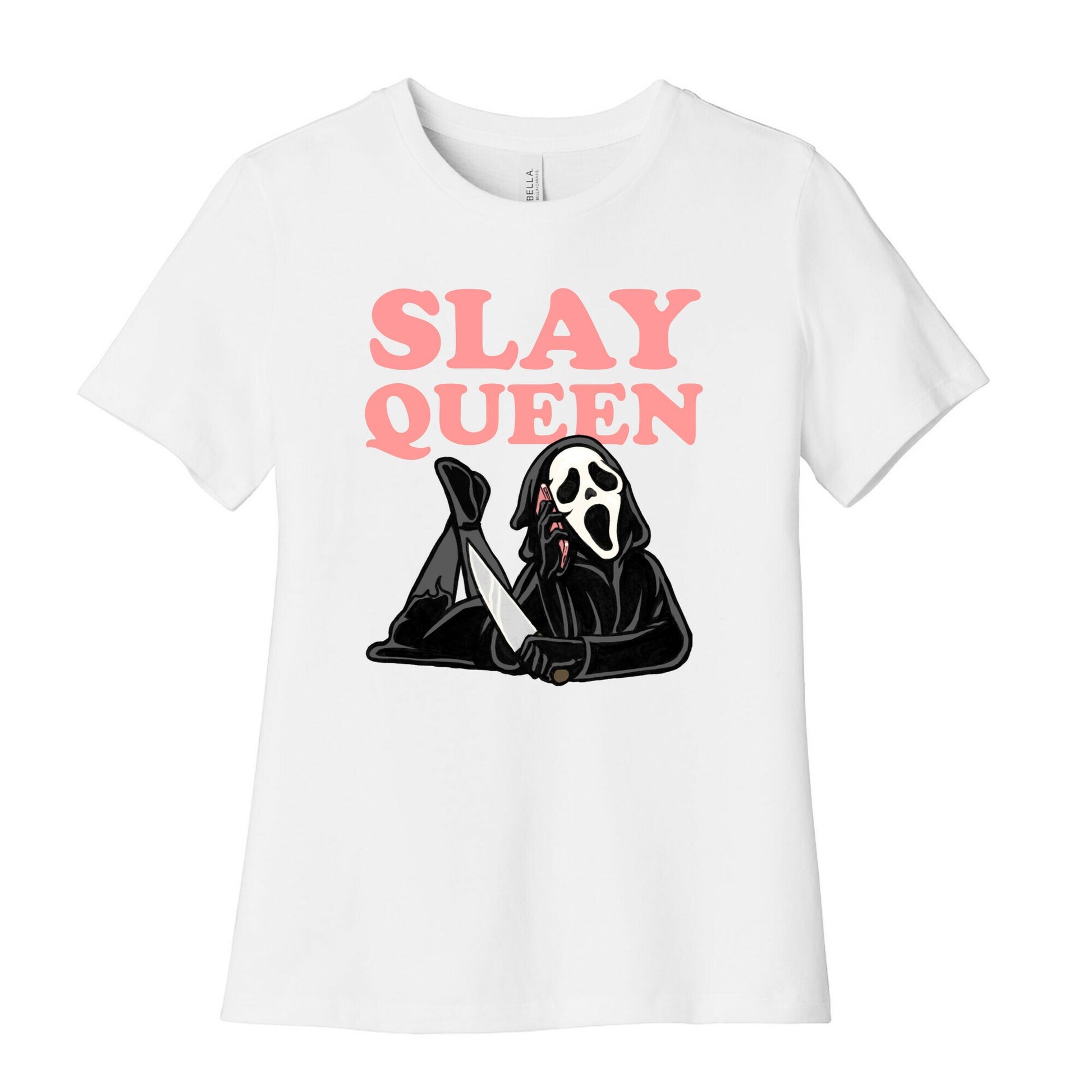 Slay Queen (Ghostface)  Women's Cotton Tee