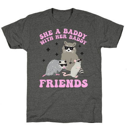 She A Baddy With Her Baddy Friends Friends Unisex Triblend Tee