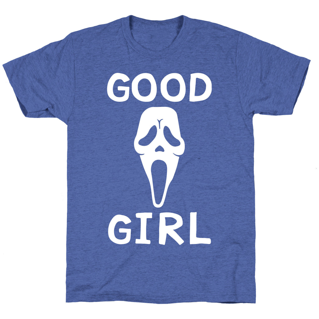 Good Girl Ghost Face Unisex Triblend Tee