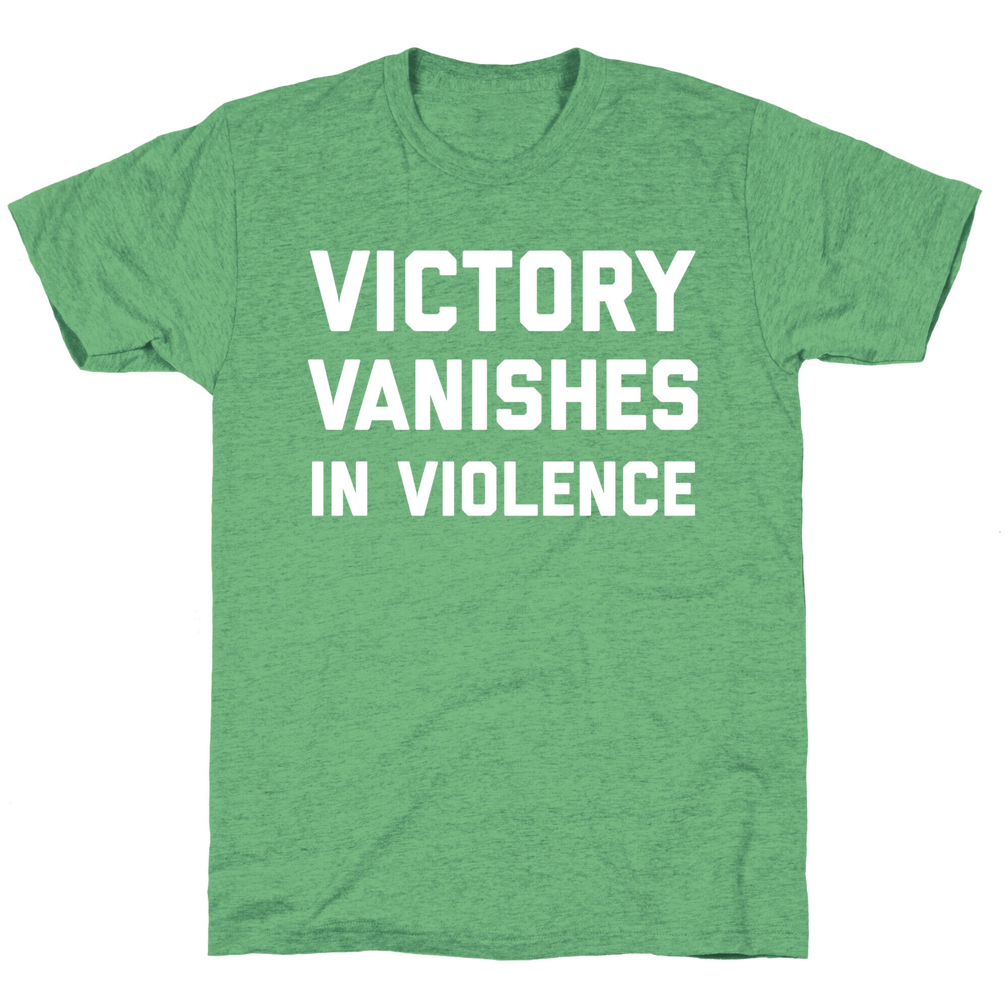 Victory Vanishes In Violence Unisex Triblend Tee