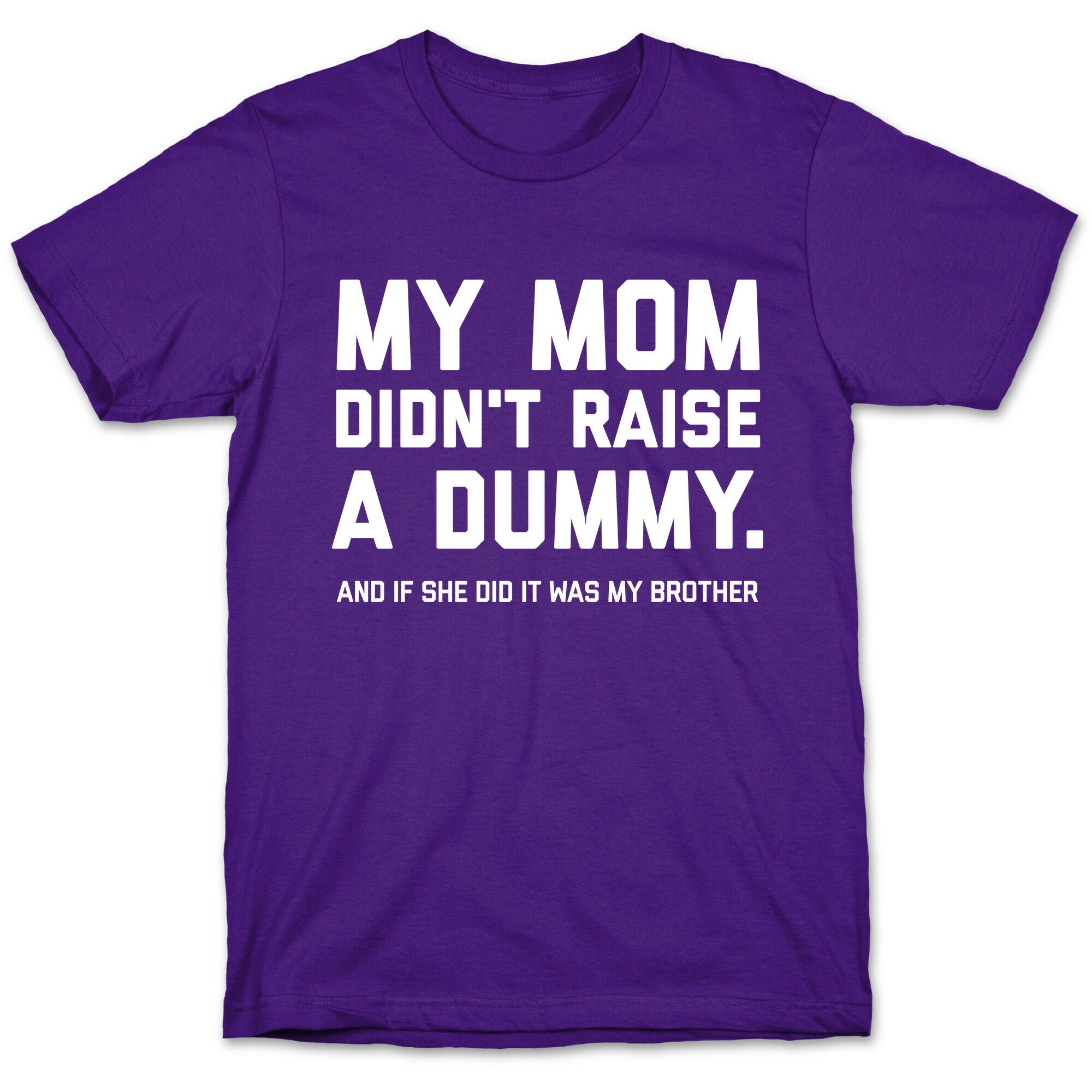 My Mom Didn't Raise A Dummy.  T-Shirt