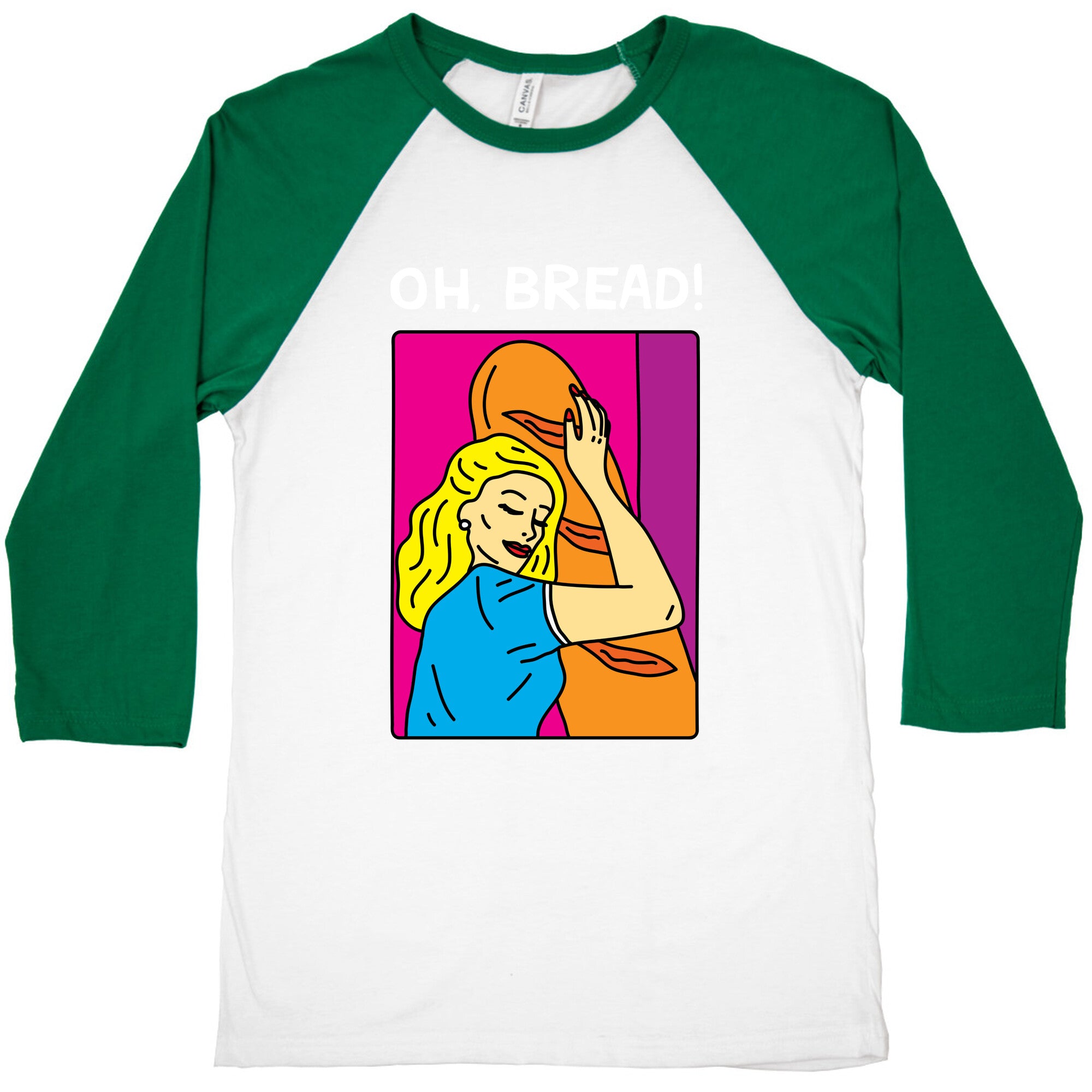 A Bread Love Story Comic  Baseball Tee