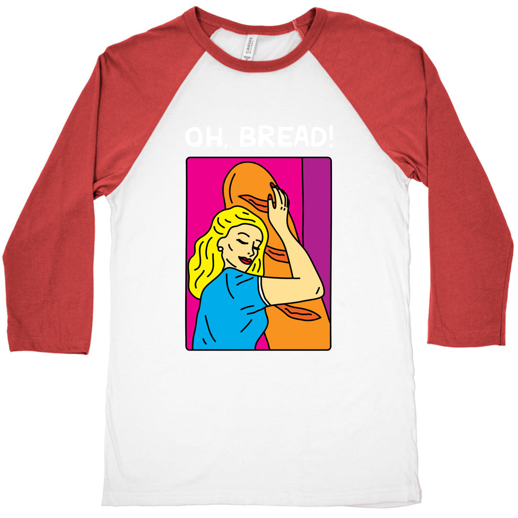 A Bread Love Story Comic  Baseball Tee