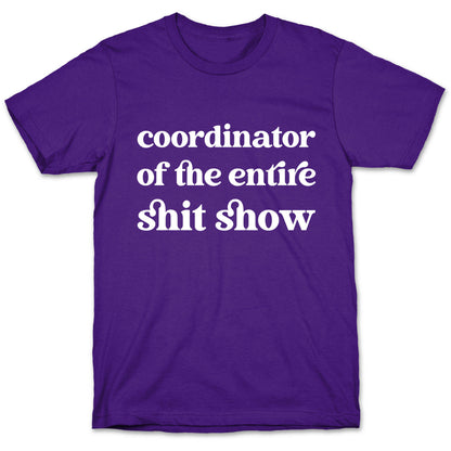 Coordinator Of The Entire Shit Show T-Shirt