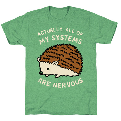 Actually, All Of My Systems Are Nervous Unisex Triblend Tee