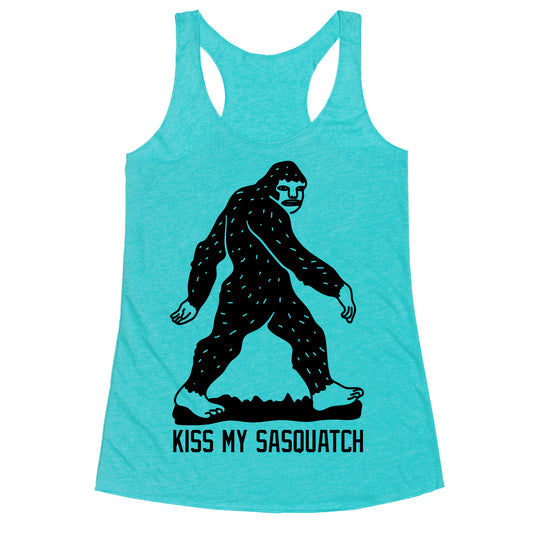 Kiss My Sasquatch  Racerback Tank