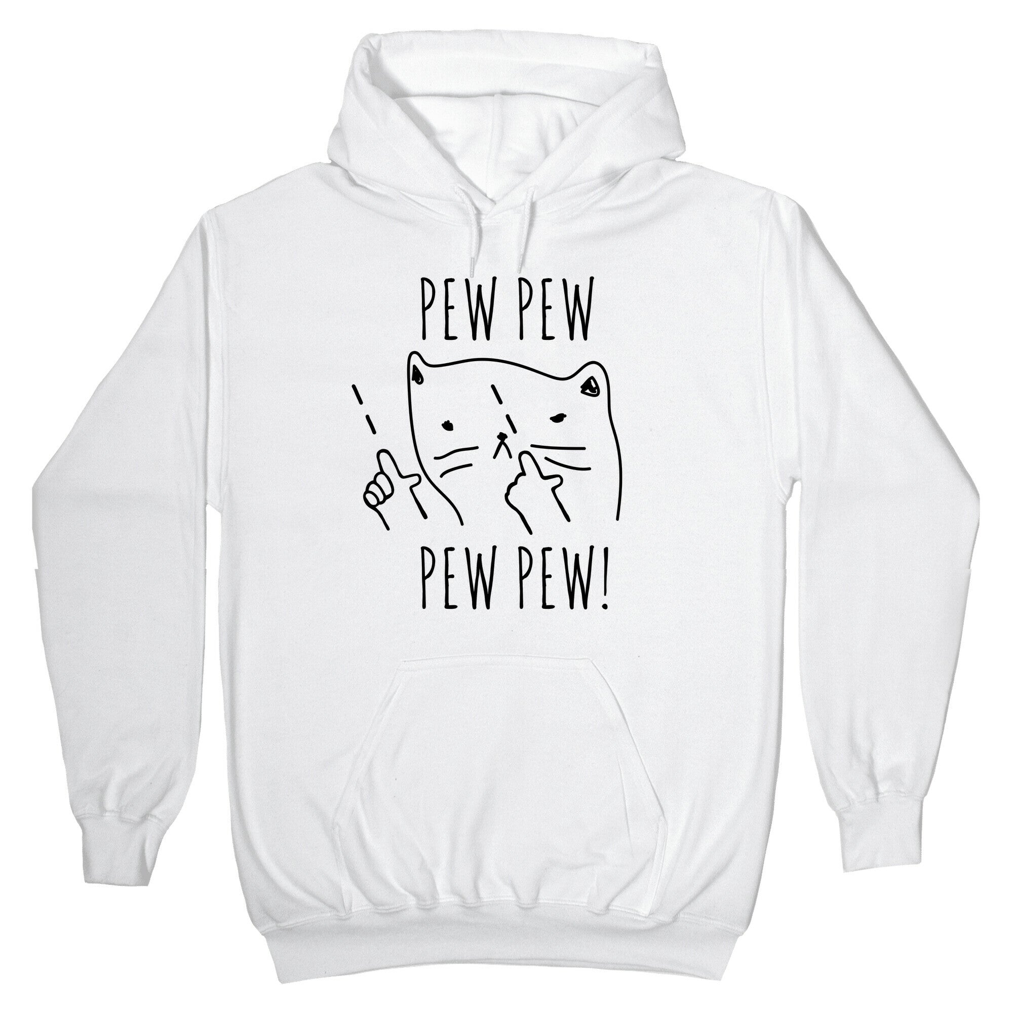 Pew Pew! Kitty Finger Guns Hoodie