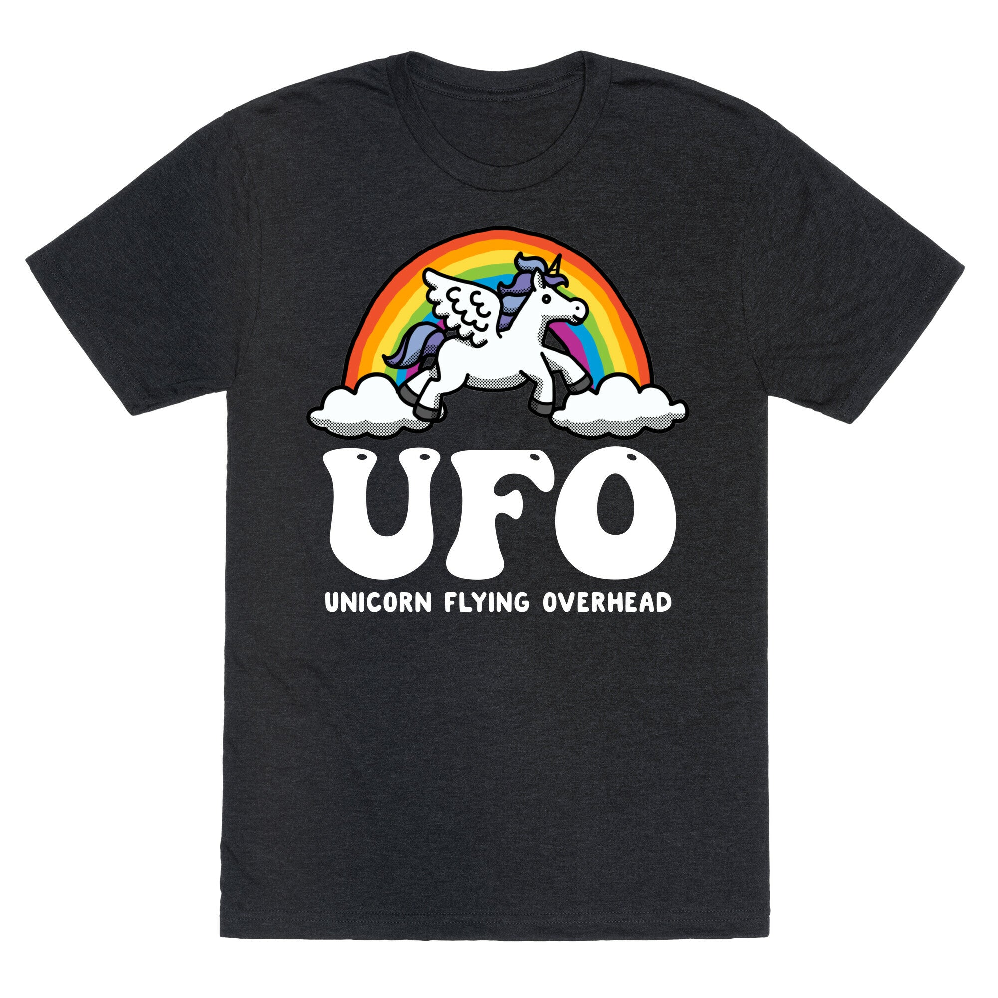 Ufo Unicorn Flying Overhead Unisex Triblend Tee