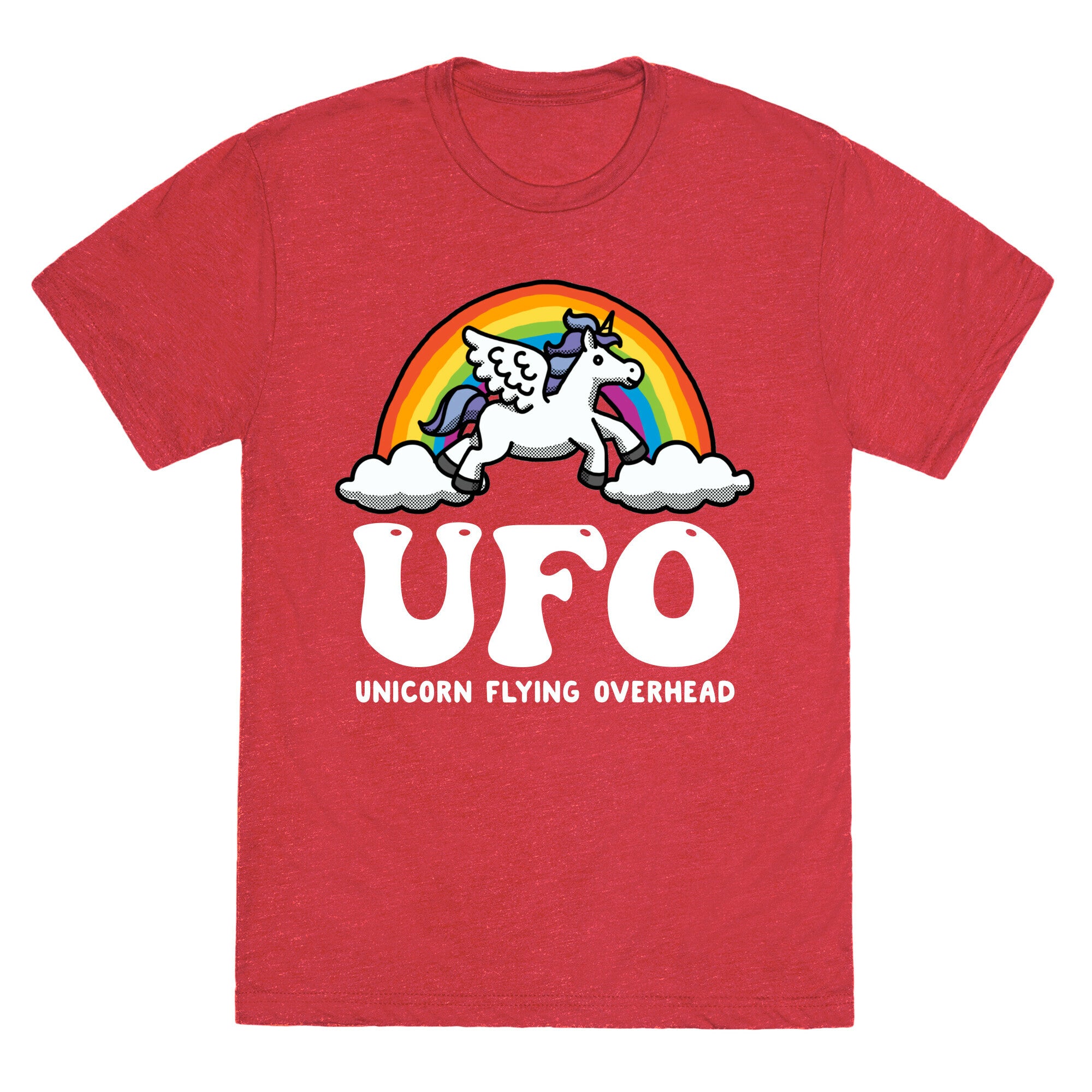 Ufo Unicorn Flying Overhead Unisex Triblend Tee