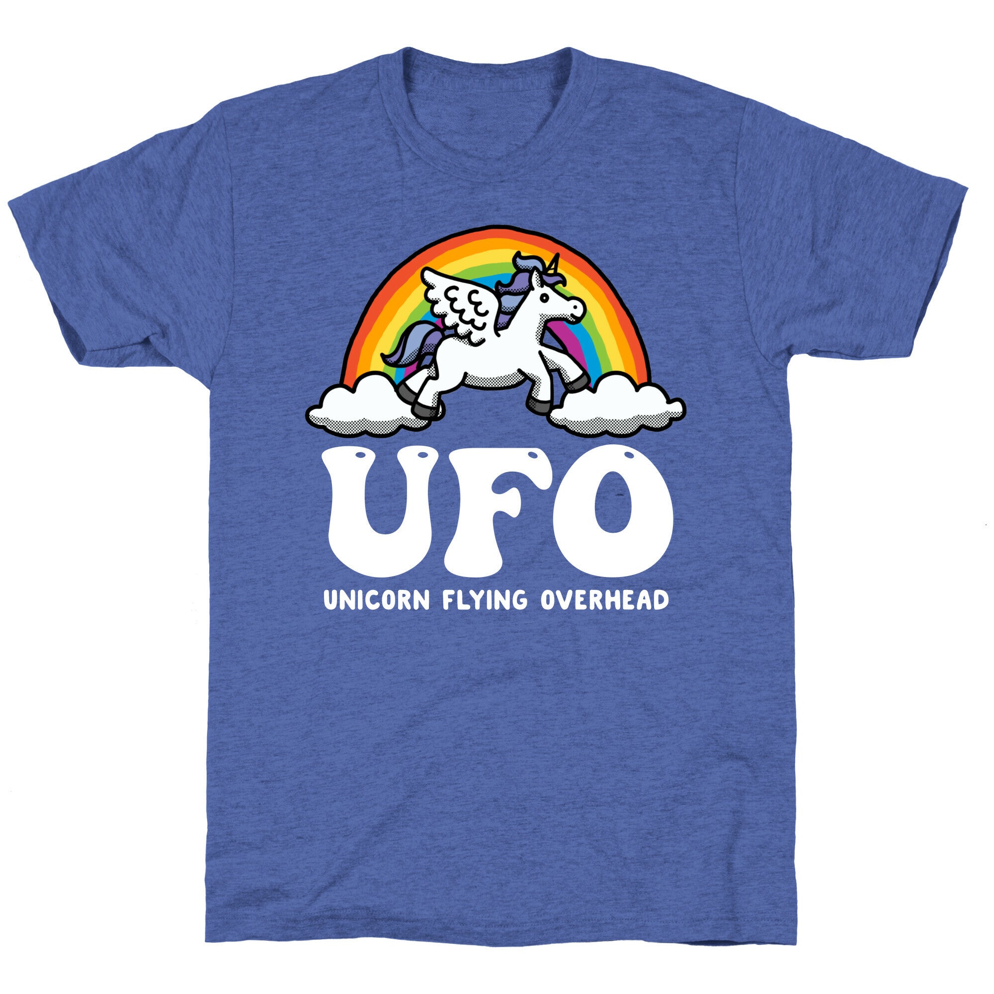 Ufo Unicorn Flying Overhead Unisex Triblend Tee