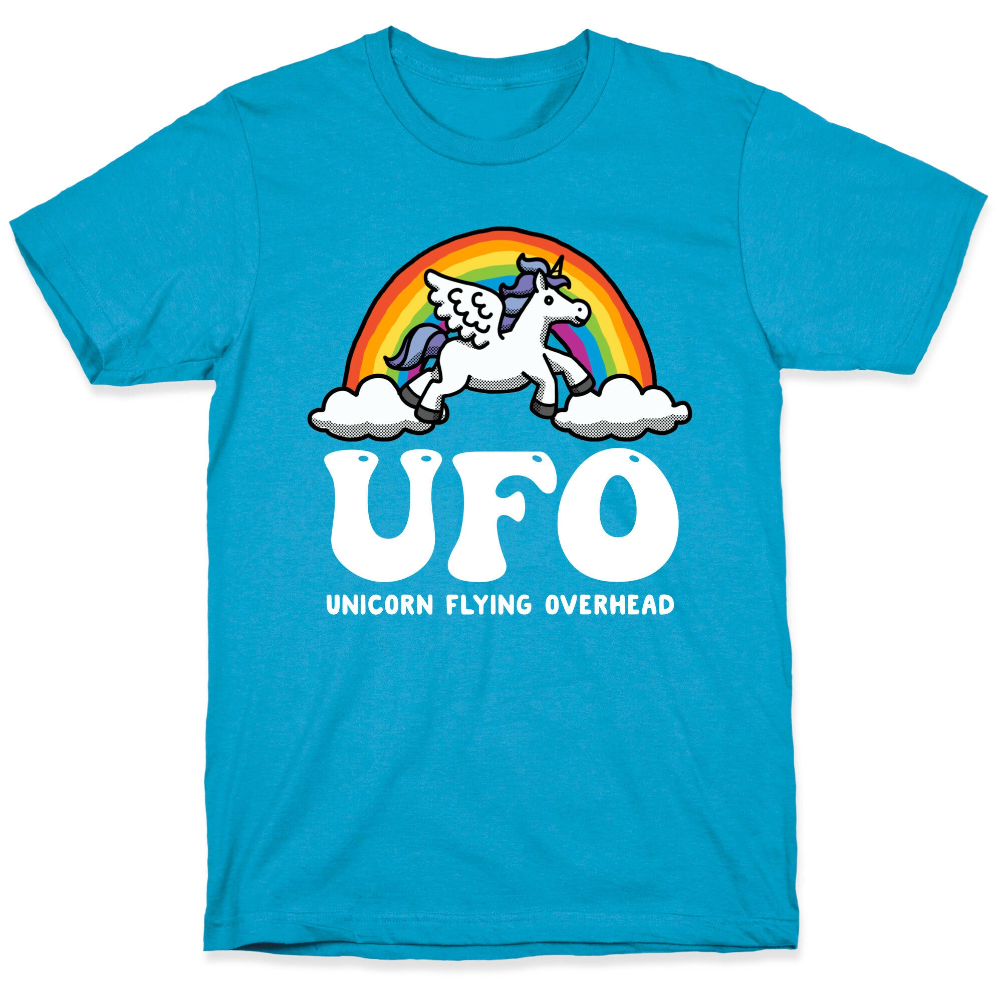 Ufo Unicorn Flying Overhead Unisex Triblend Tee