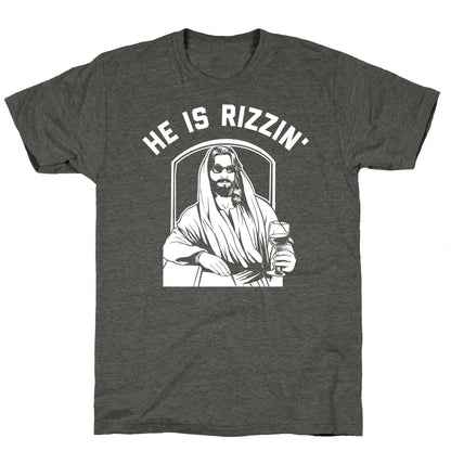 He Is Rizzin' Triblend Tee