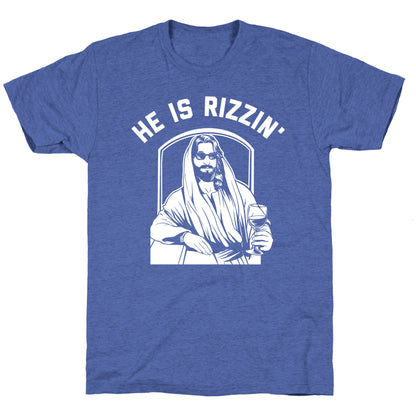 He Is Rizzin' Triblend Tee