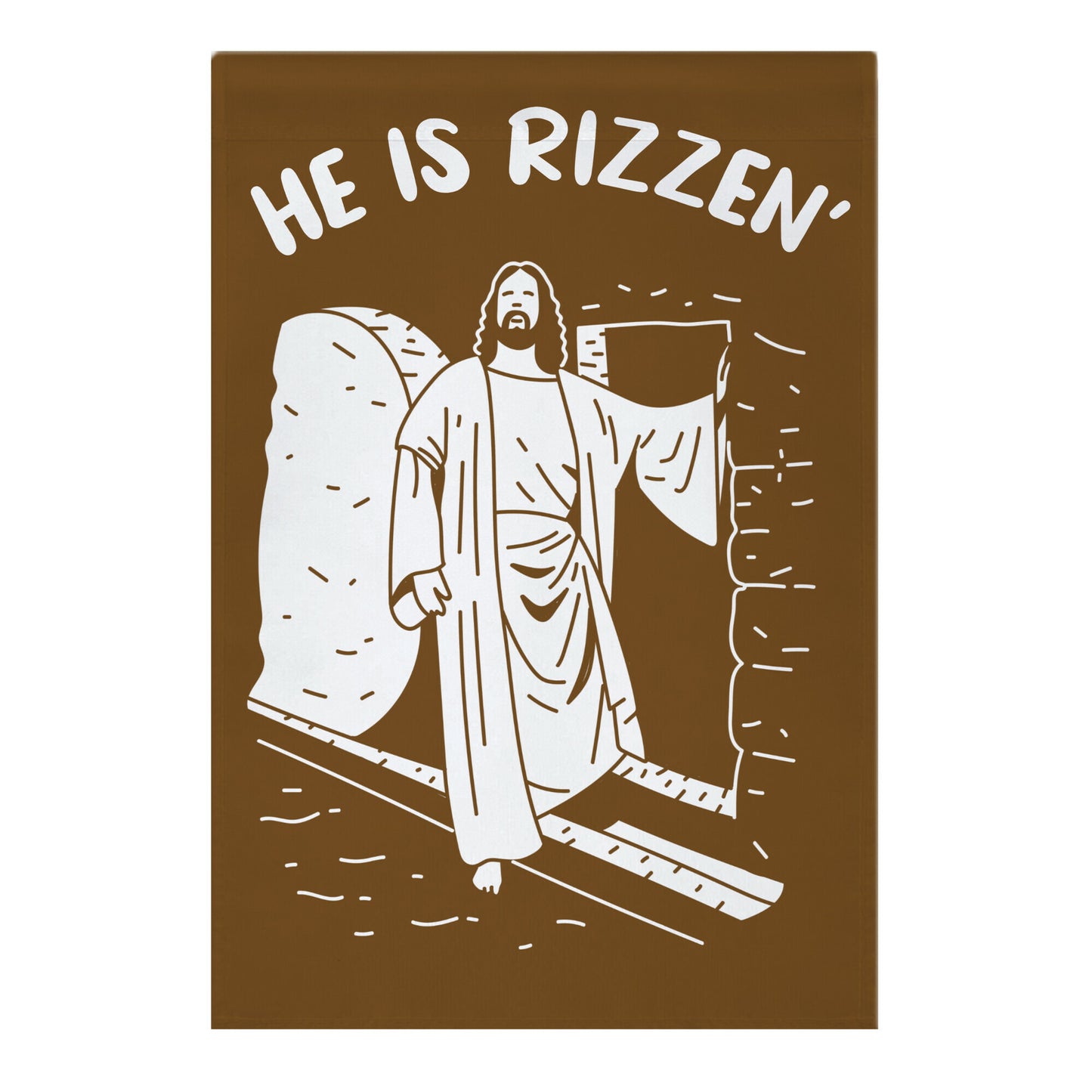 He Is Rizzen'  Garden Flag