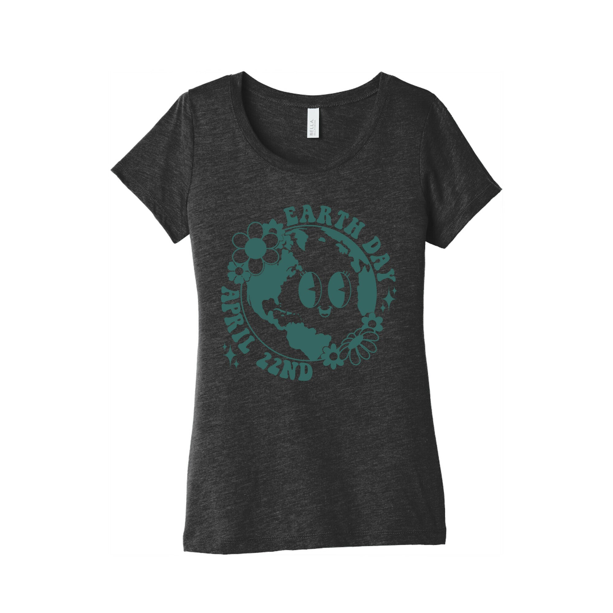 Earth Day Retro Cartoon Women's Triblend Tee