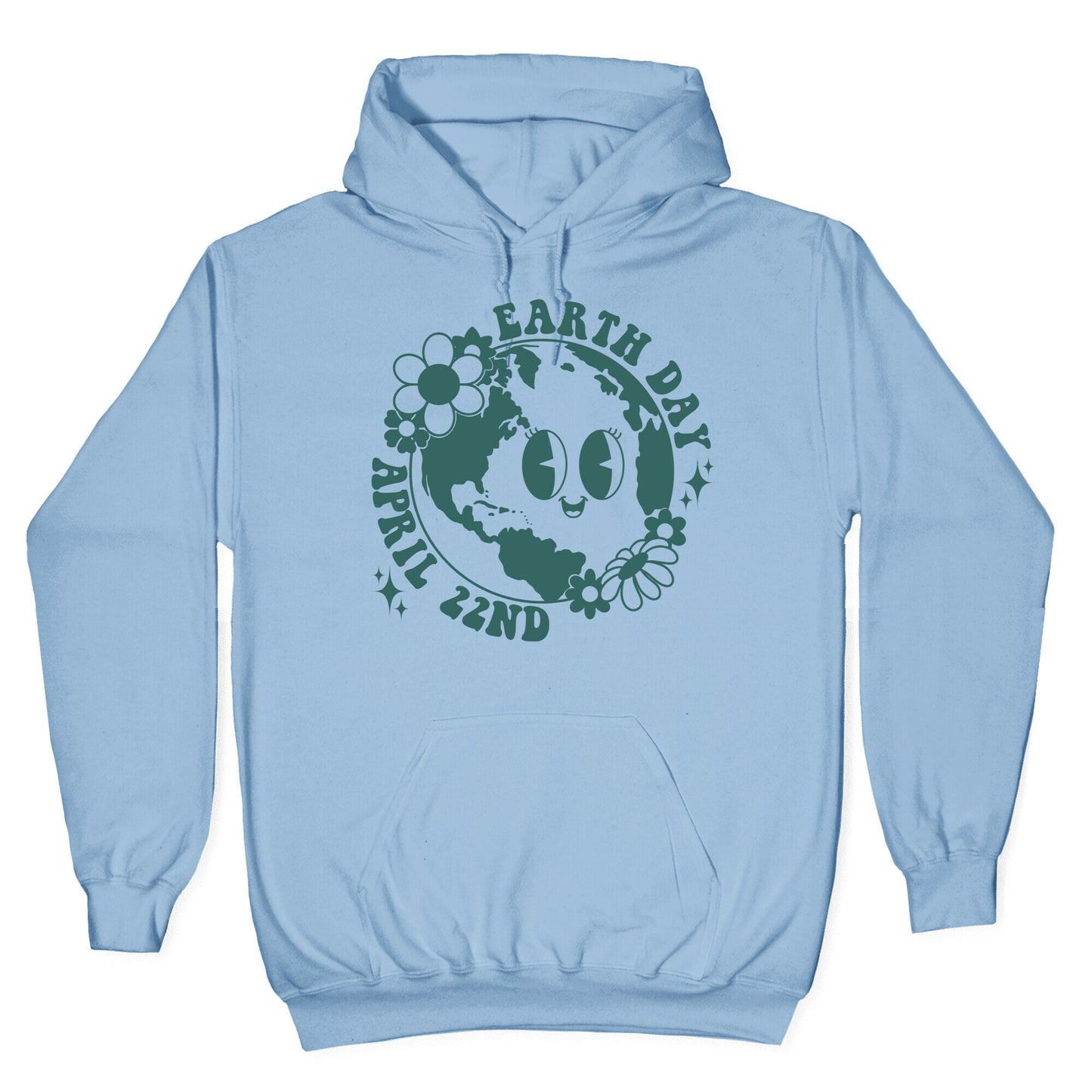 Earth Day Retro Cartoon Hoodie