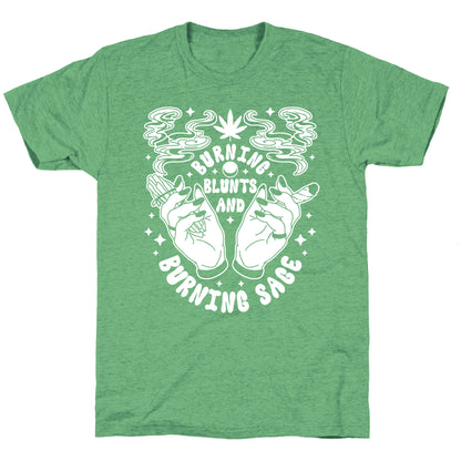 Burning Blunts and Burning Sage Triblend Tee