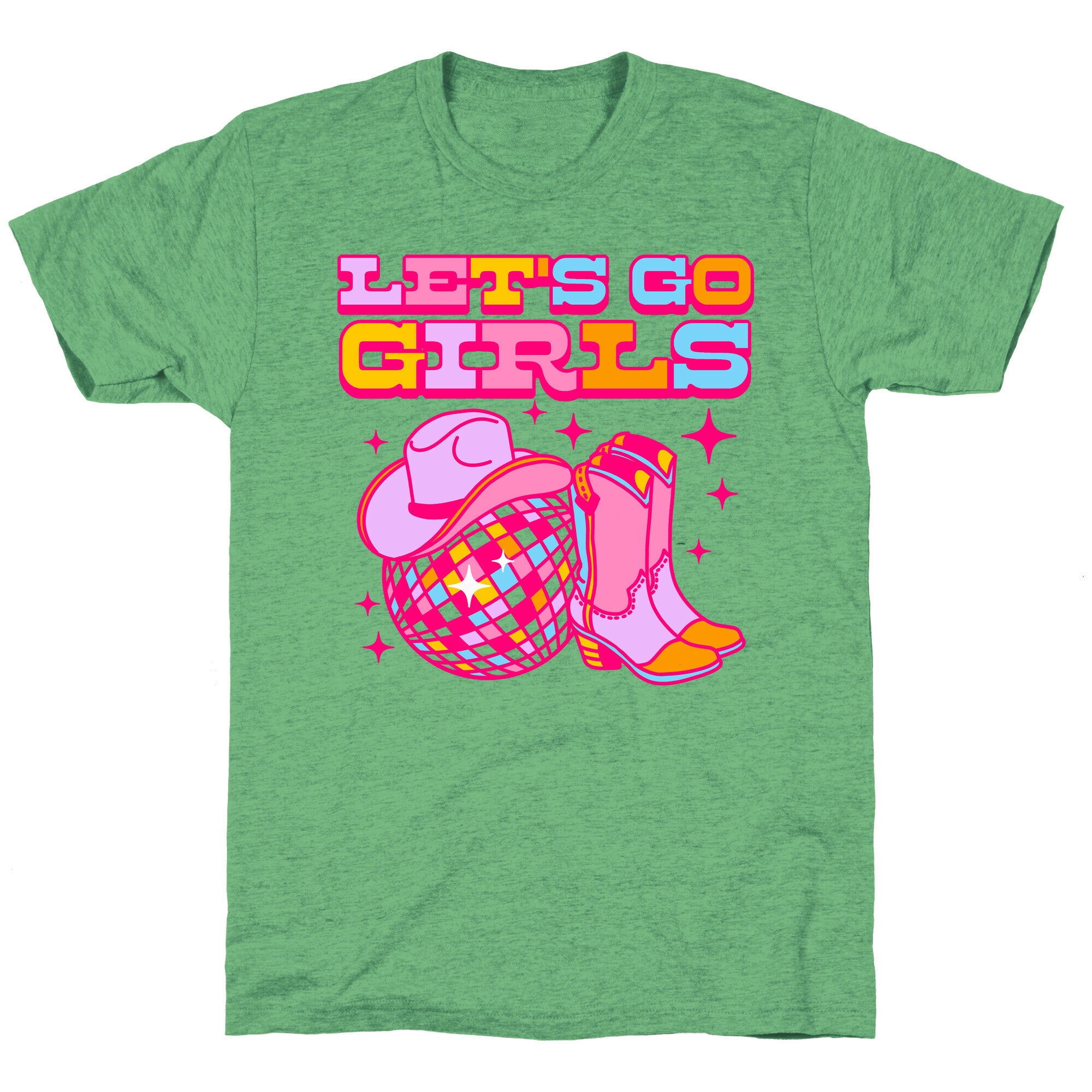 Let's Go Girls Cowgirl Disco Triblend Tee