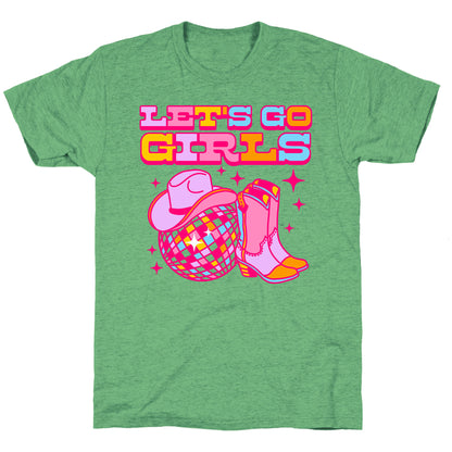 Let's Go Girls Cowgirl Disco Triblend Tee