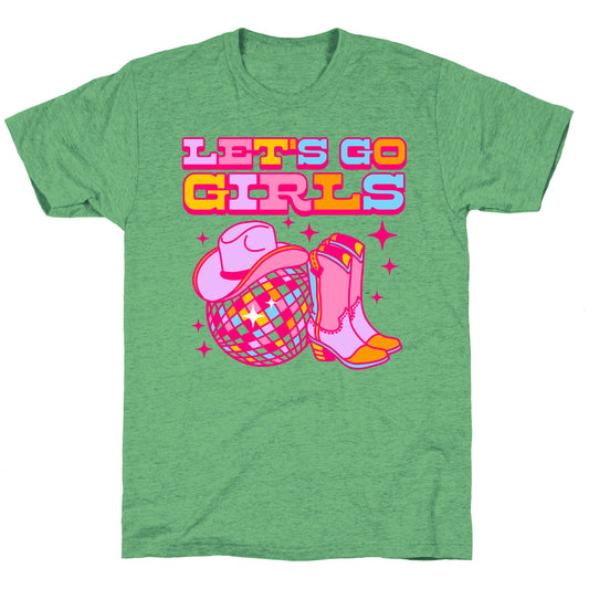 Let's Go Girls Cowgirl Disco Triblend Tee