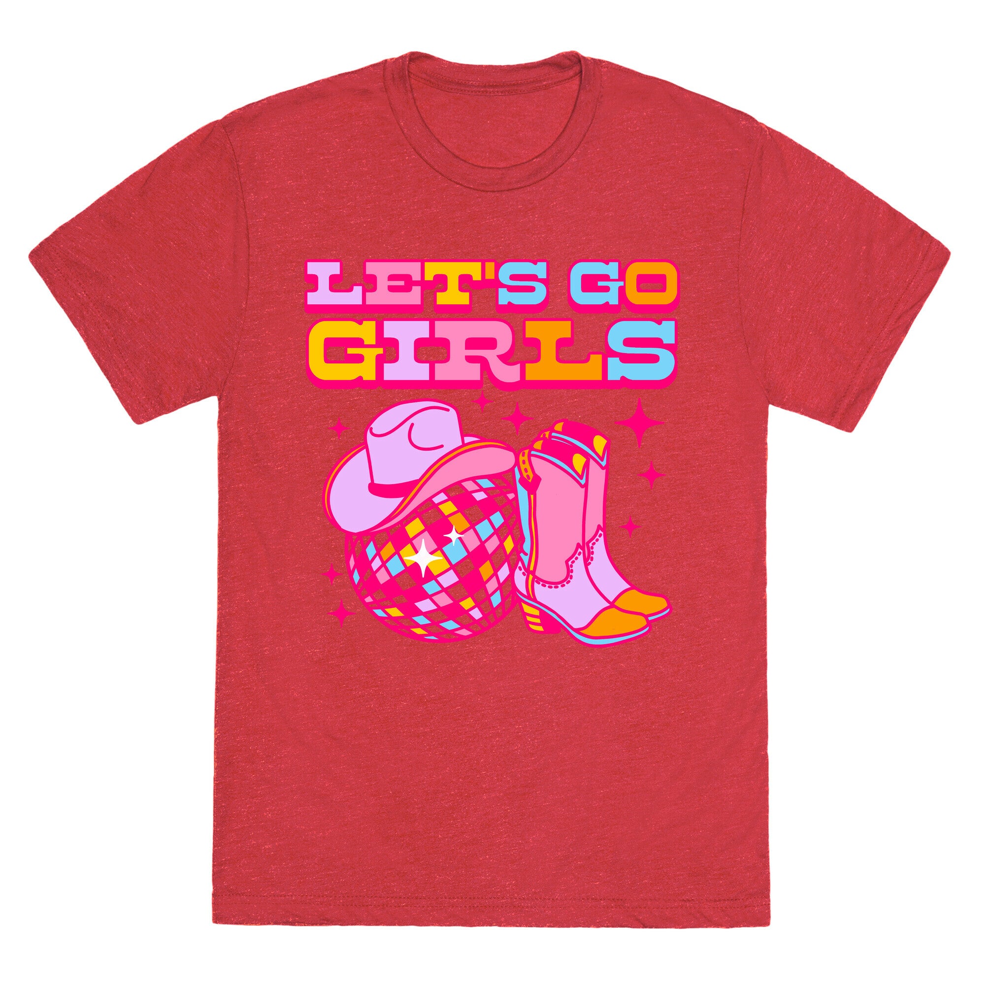 Let's Go Girls Cowgirl Disco Triblend Tee