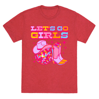 Let's Go Girls Cowgirl Disco Triblend Tee