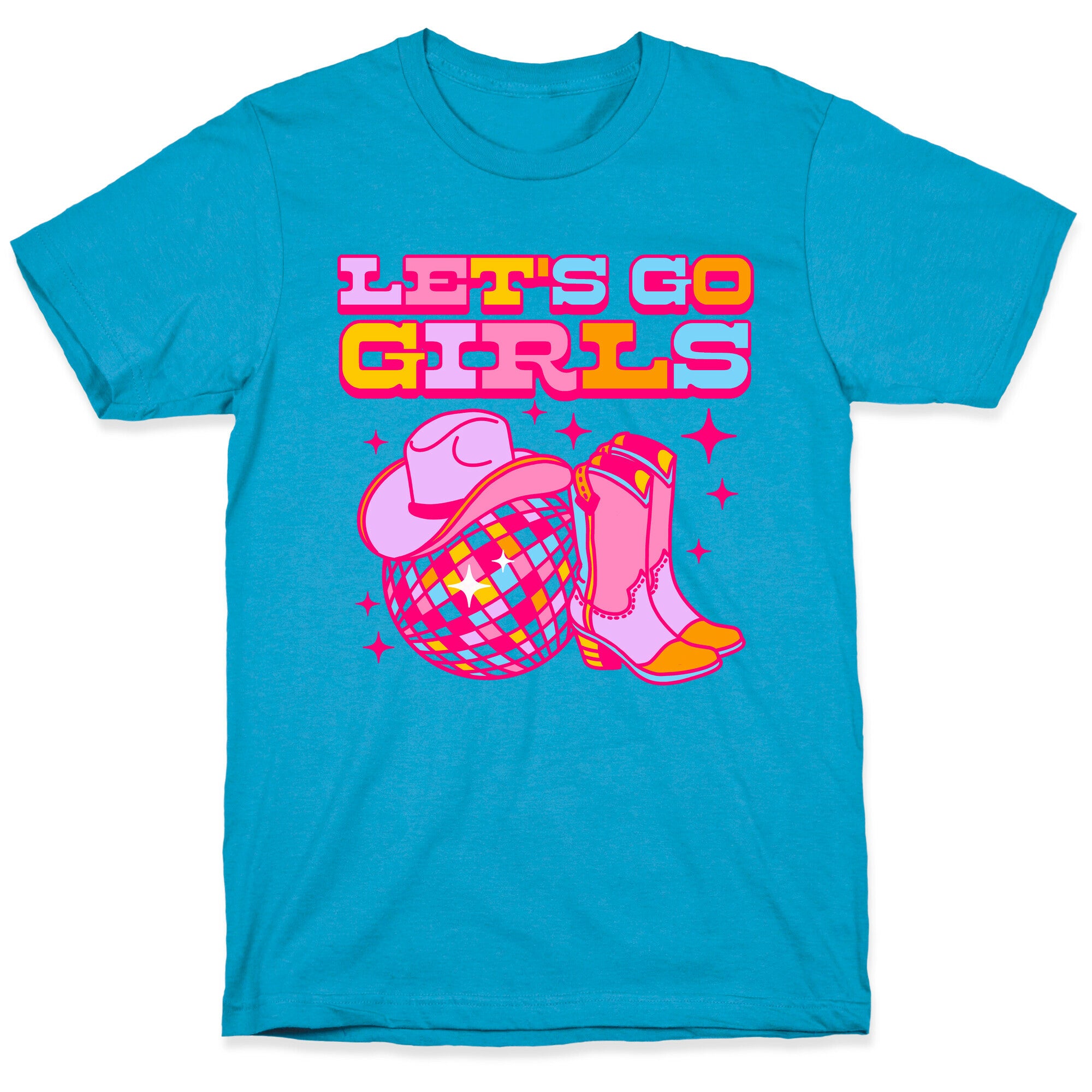 Let's Go Girls Cowgirl Disco Triblend Tee