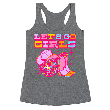 Let's Go Girls Cowgirl Disco Racerback Tank