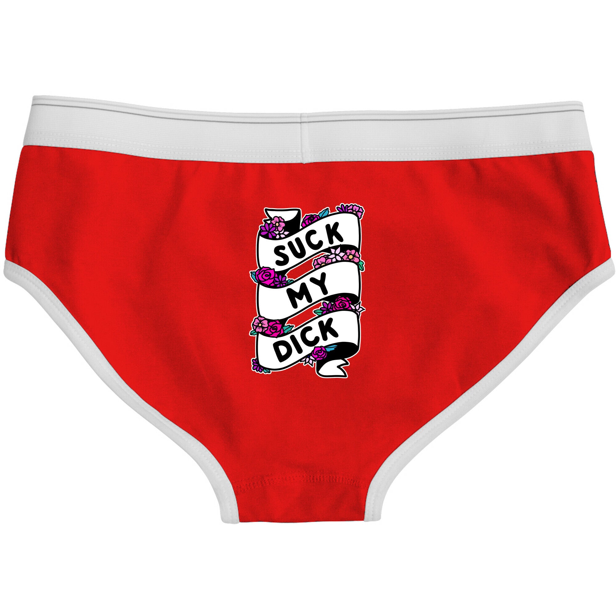 Suck My Dick Ribbon Boyfriend Briefs