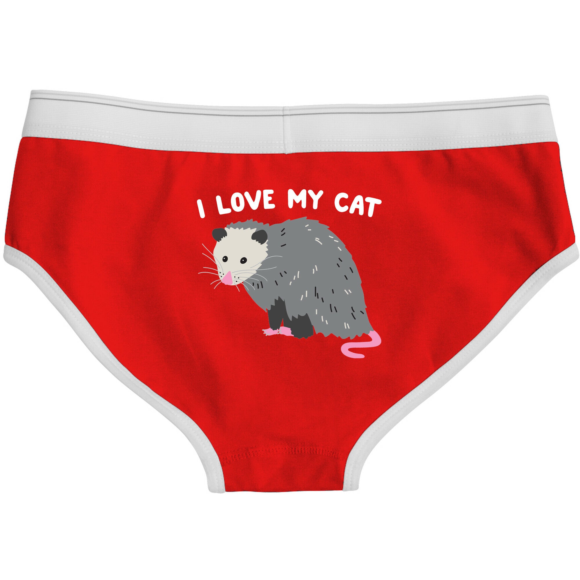 I Love My Cat Opossum Boyfriend Briefs