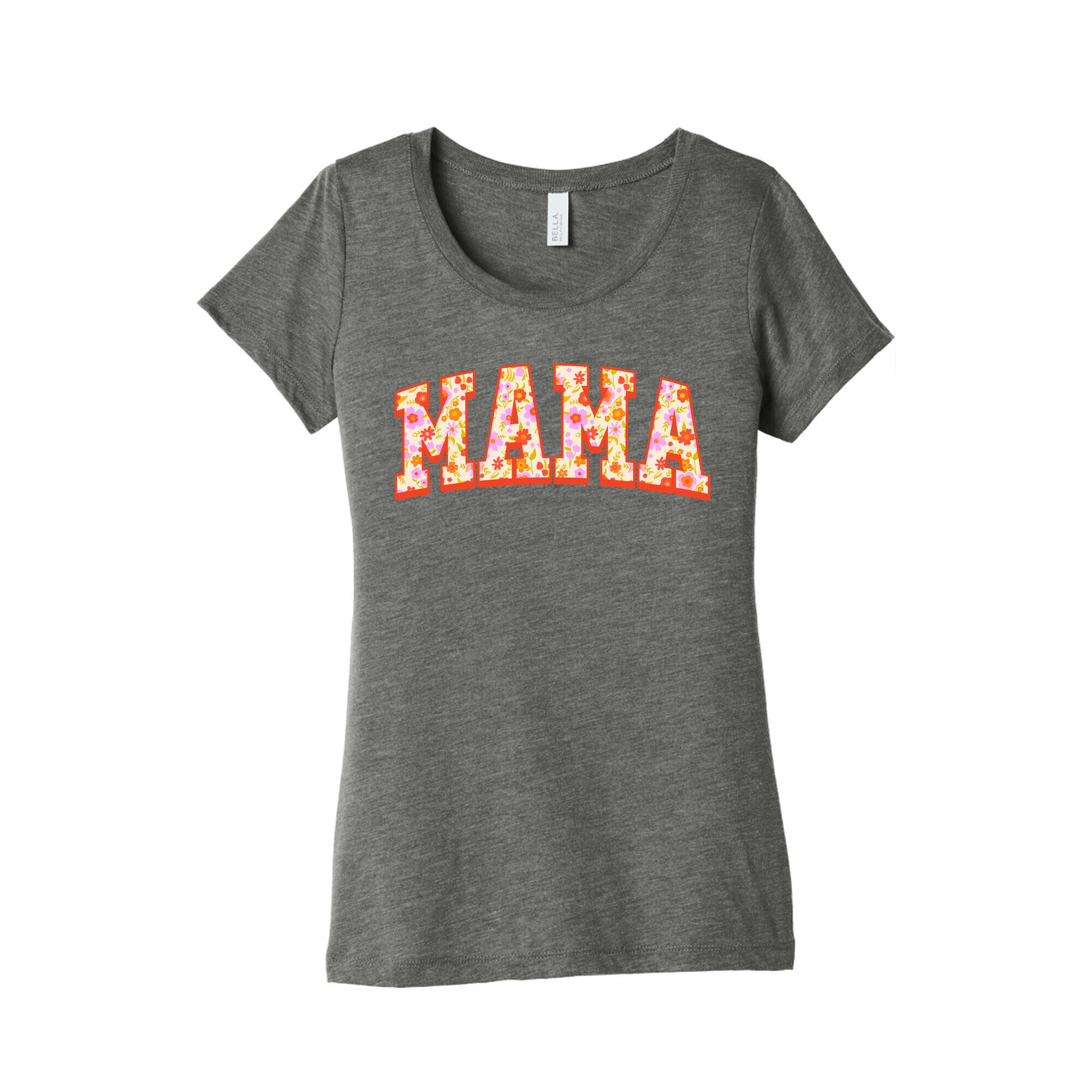 Floral Mama Text Women's Triblend Tee
