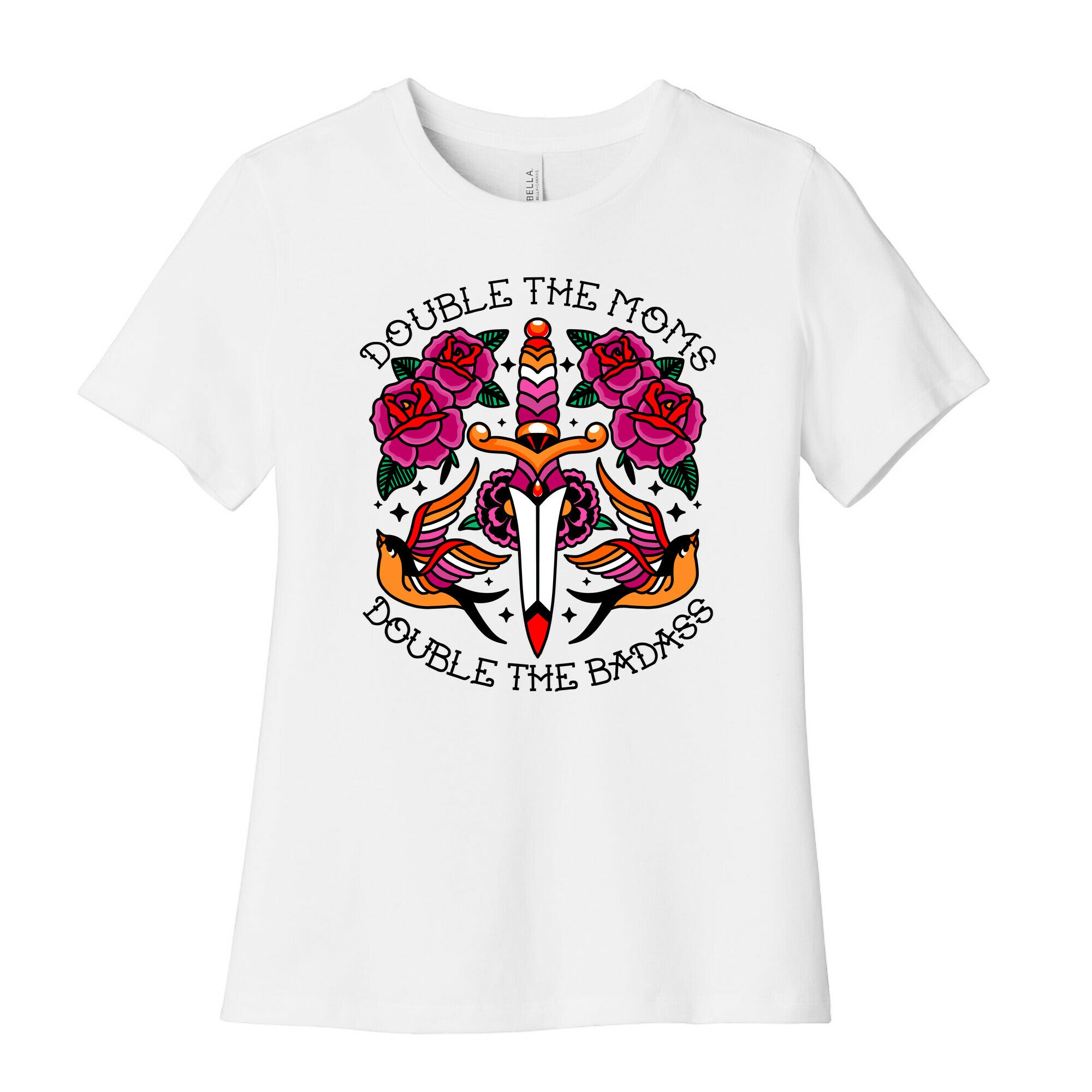 Double The Moms Double The Badass Womens Cotton Tee