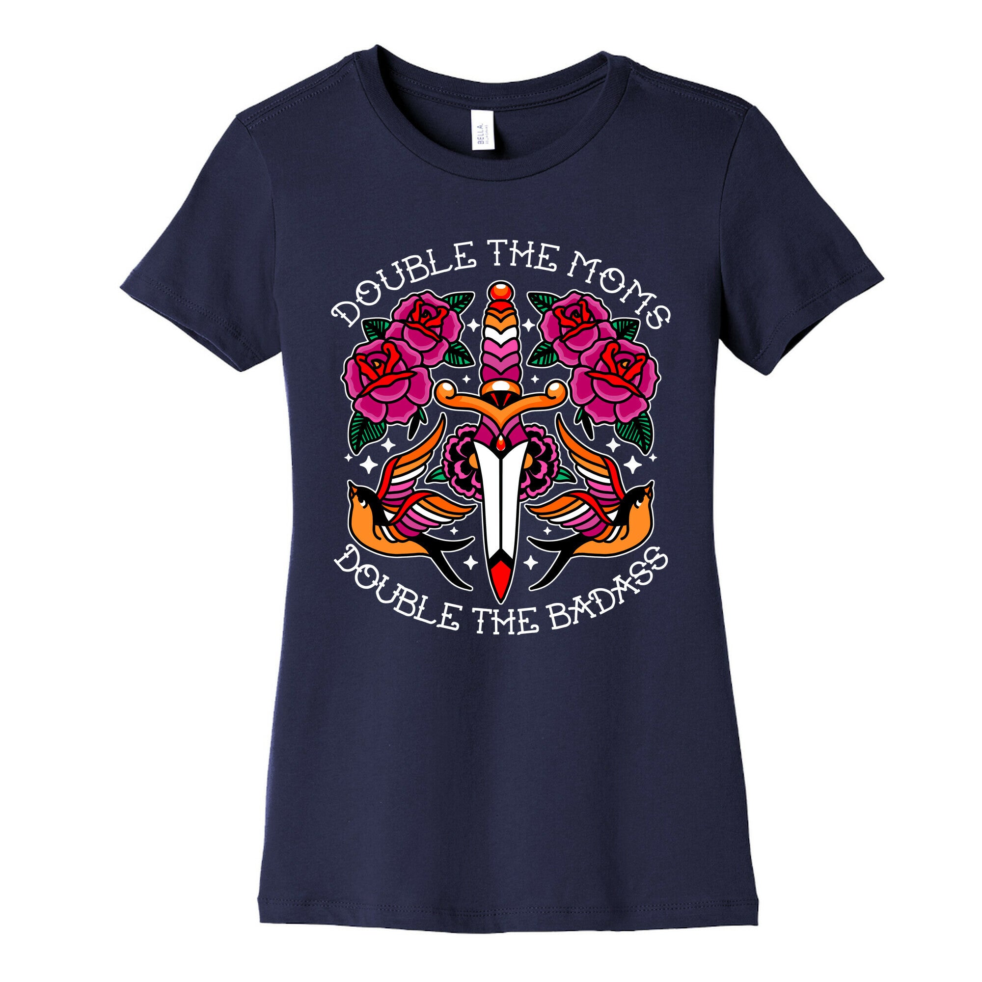 Double The Moms Double The Badass Womens Cotton Tee