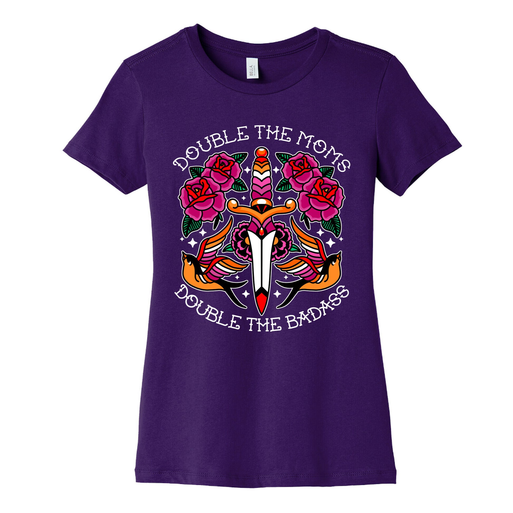 Double The Moms Double The Badass Womens Cotton Tee