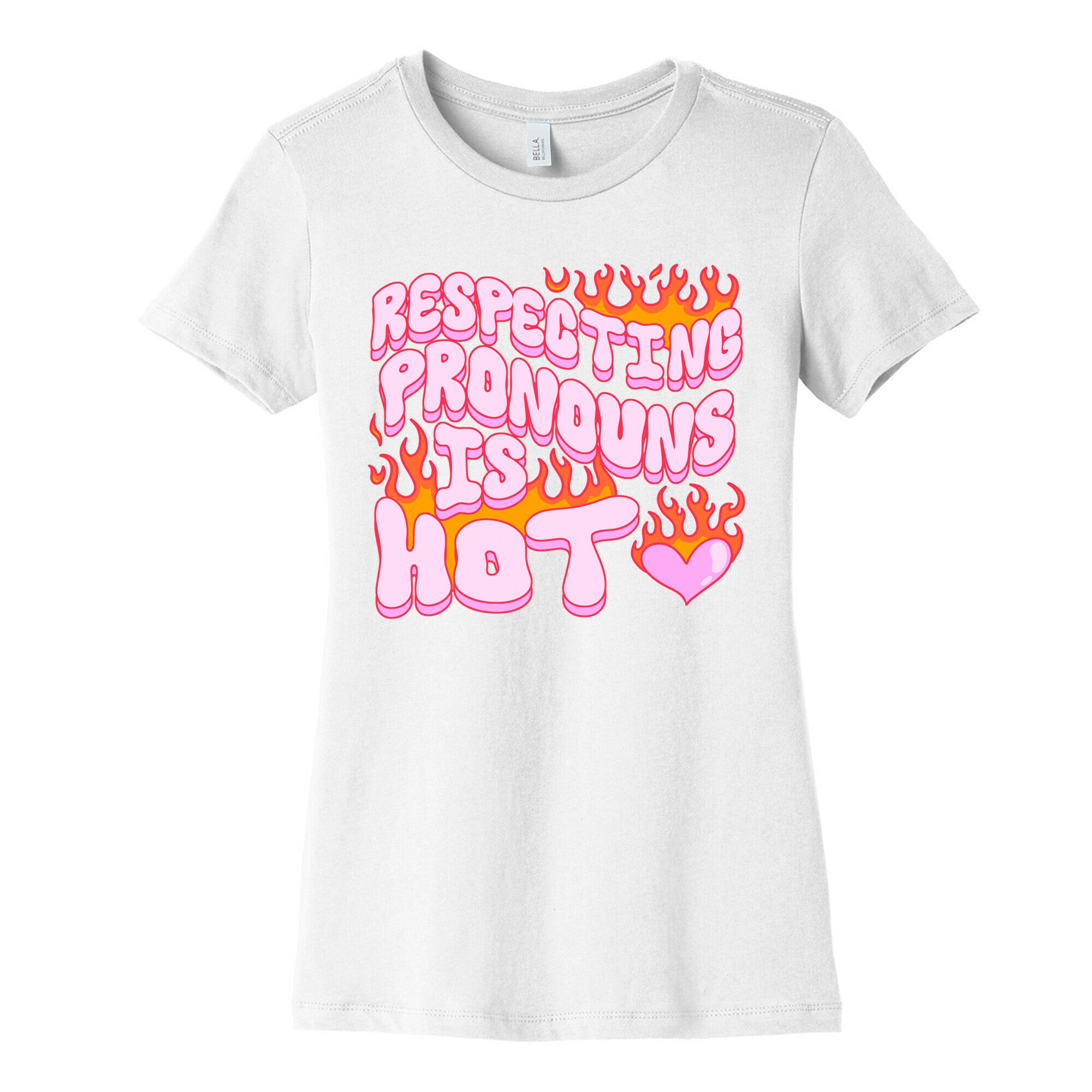 Respecting Pronouns Is Hot Womens Cotton Tee
