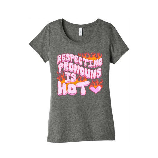 Respecting Pronouns Is Hot Women's Triblend Tee