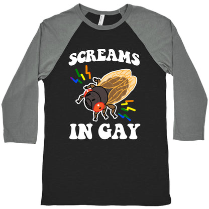 Screams in Gay Baseball Tee