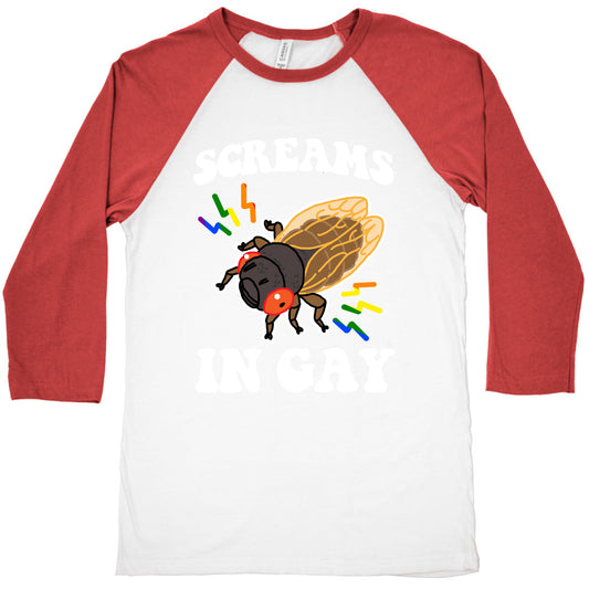 Screams in Gay Baseball Tee