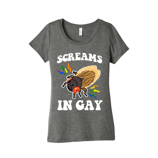 Screams in Gay Women's Triblend Tee