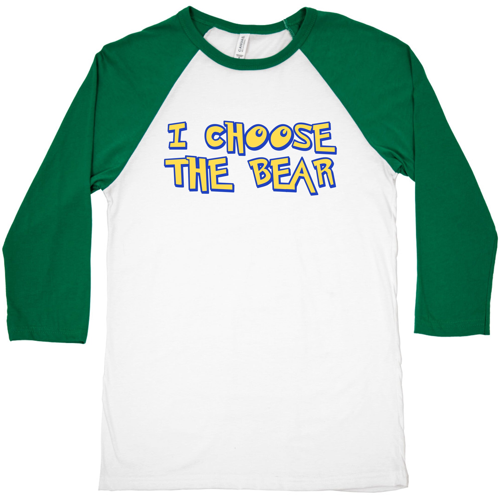 I Choose The Bear (90s Parody) Baseball Tee