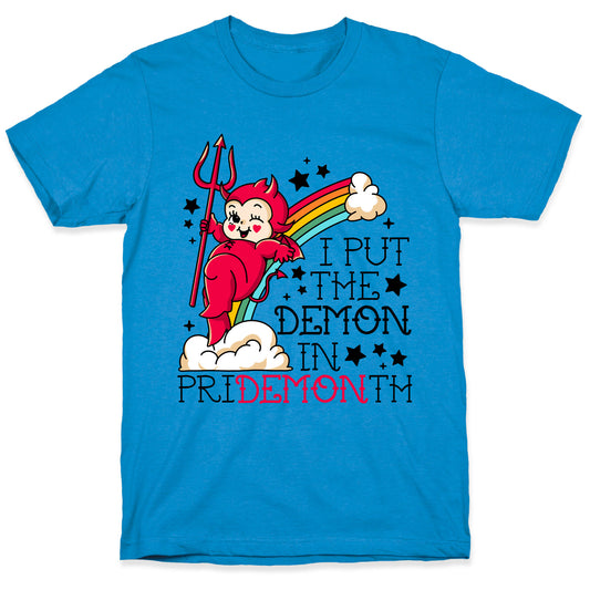 White Kewpie Devil I Put the DEMON In Pride Month T-Shirt