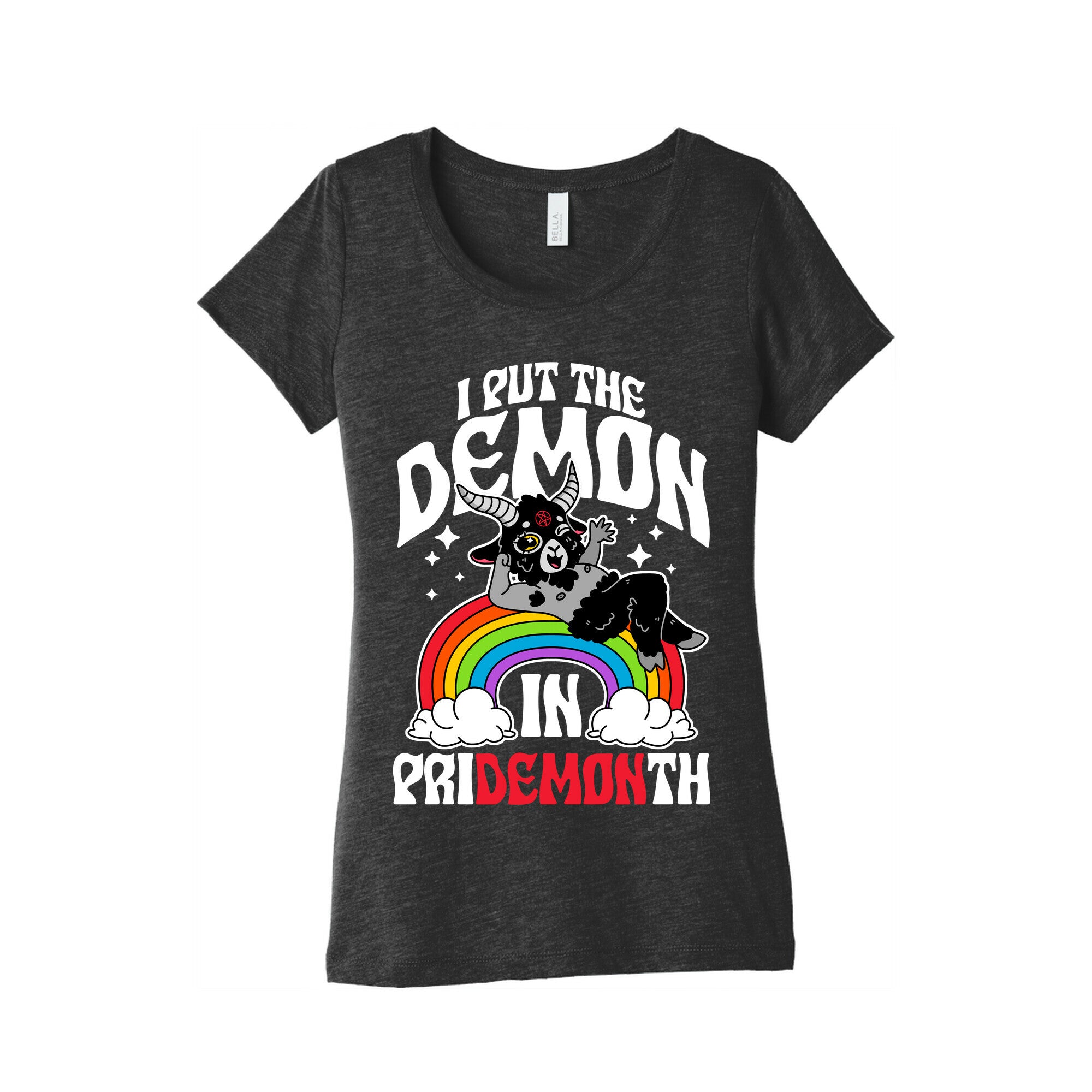 Baphomet I Put The Demon In Pride Month Womens Triblend Tee
