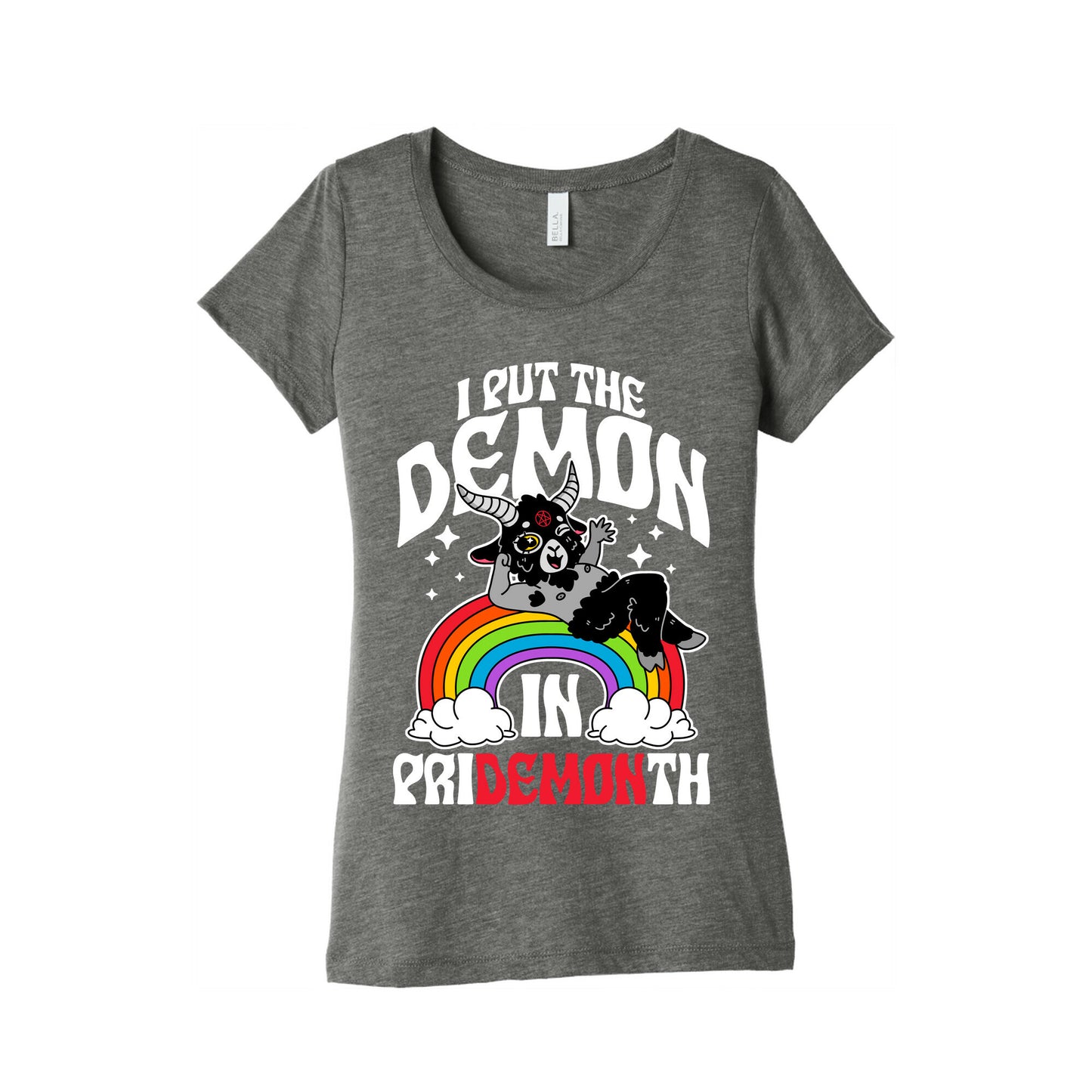 Baphomet I Put The Demon In Pride Month Womens Triblend Tee