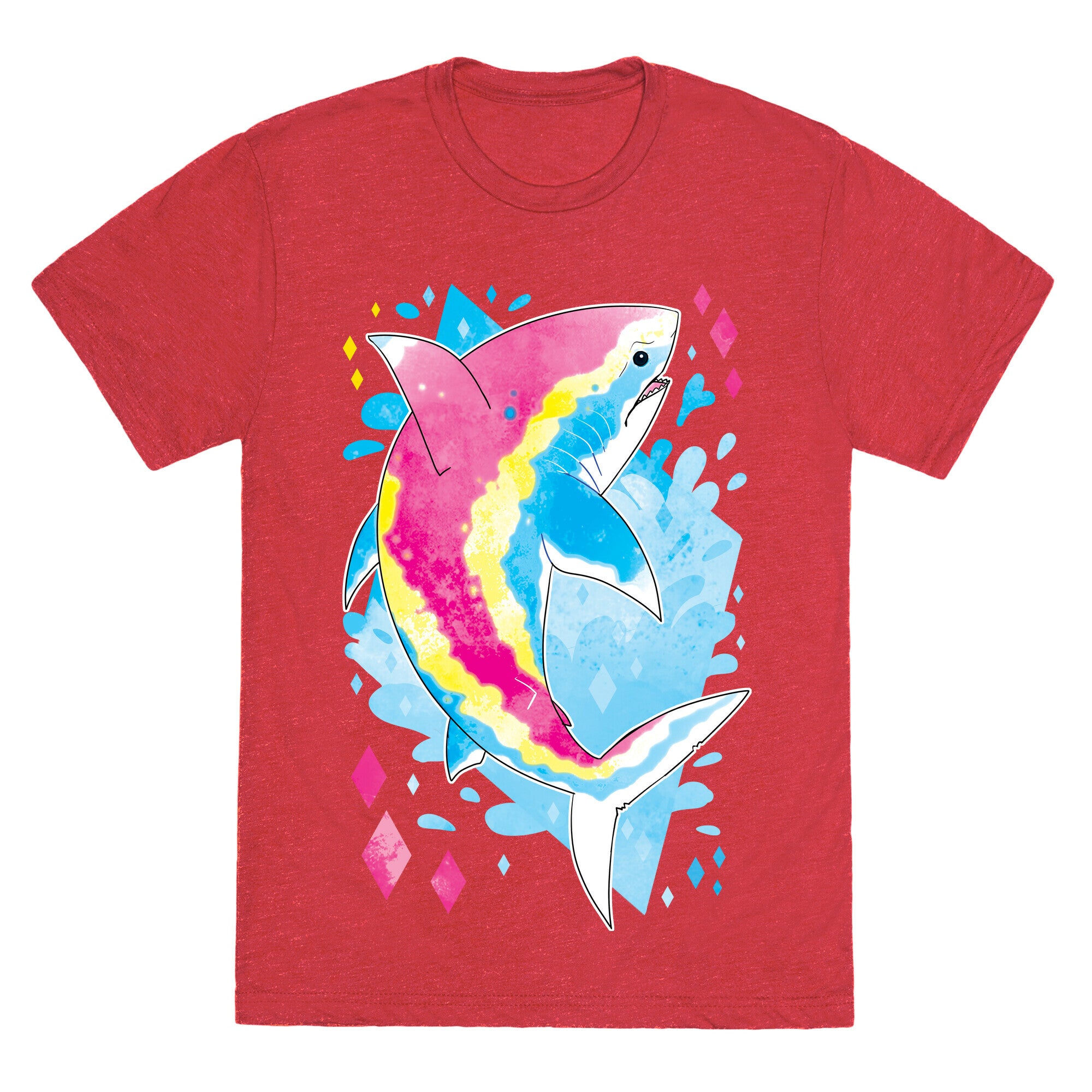 Pride Sharks: Pan Unisex Triblend Tee