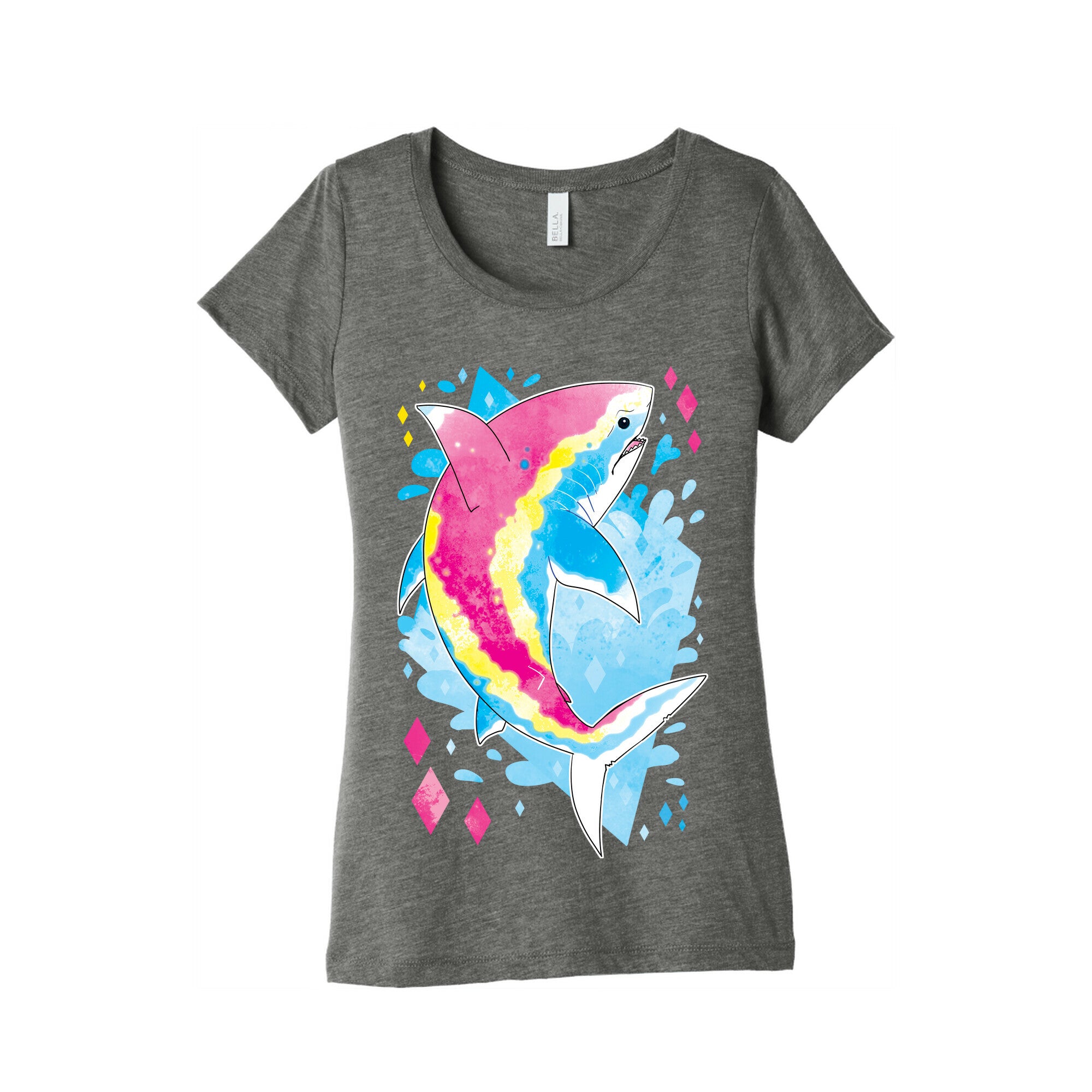 Pride Sharks: Pan Womens Triblend Tee