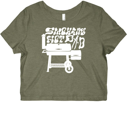 Smoking Hot Dad Meat Smoker Graphic Baby Tee